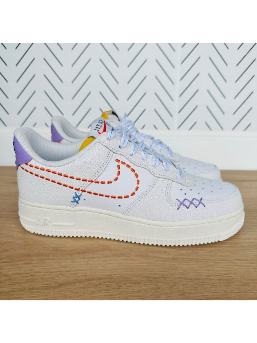 ❤️Nike Air Force 1 '07 SE Low Sz 8.5 Women Retro Shoes Beige Snekear DX2348-100 - Picture 10 of 12